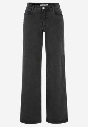 Cellbes of Sweden - Brede, lange jeans med høj talje Renata i grå denim til damer i størrelse 46L