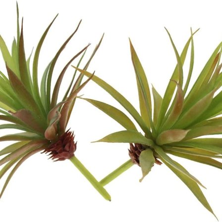 2 realistiska konstgjorda växter, imitation liten aloe vera växt utan kruka, för