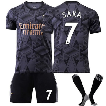 22-23 Arsenal Away Set T-shirt No.7 Bukayo Saka fotbollströja