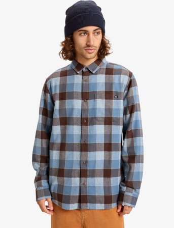 Quiksilver Motherfly Plaid Ls Shirt - Blue - M