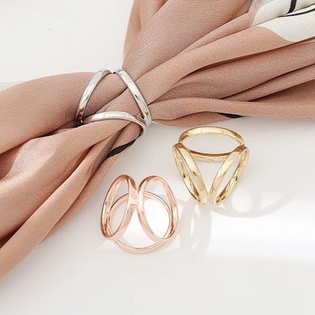 New Silk Scarf Clip Buckle Alloy Pearl Short Silk Scarf Buckle Simple Brooch Pins Jewelry Gift For Women Accessioties 2023