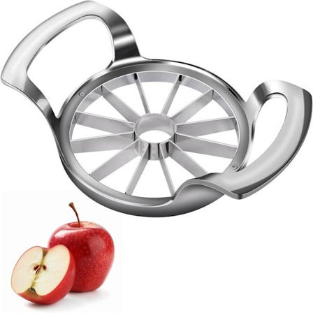Apple Slicer Upgraded Version 12-Blade Extra Large Apple Corer, Stainless Steel Ultra Sharp Fruit Cutter, Corer, Divider for Up to 10 cm