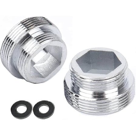 2 kpl kiinteää metallista hana-adapteria keittiöhanan ilmastajalle (M18 - M22)