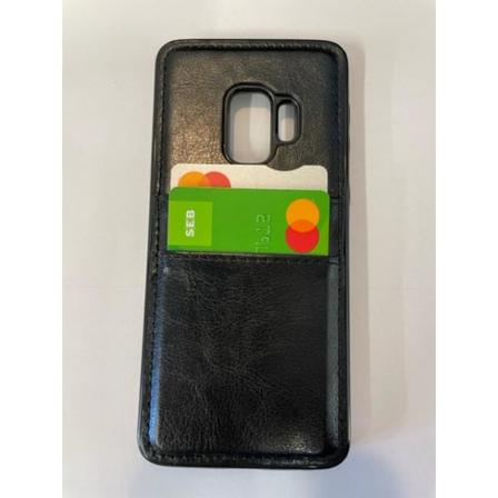 Samsung S9 Skal Med 2 Kortplatser, Konstskinn Black
