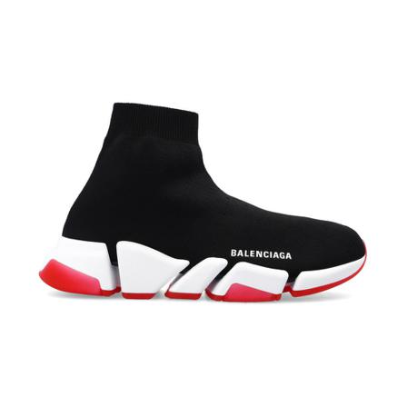Balenciaga, Speed 2.0 Clear Sole Recycled Knit Trainers Zwart, Dames, Maat:35 EU
