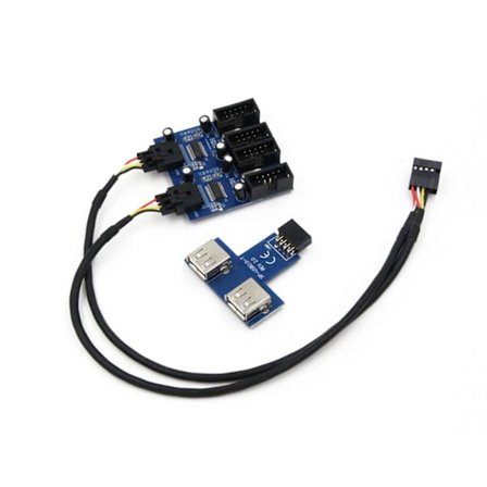 Motherboard 9 Pin Usb Header Splitter Extension Splitter Kabel Connector Adapter