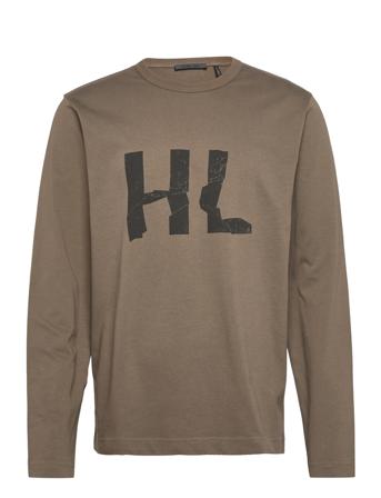 Crumple Ls Tee1.Crum T-shirts Long-sleeved Brun Helmut Lang