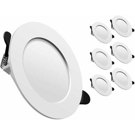 Slimline infälld LED-downlight 25 mm 6000K kallvitt 5W 500lm integrerad stiftinfälld spotlight Ф65-85mm för vardagsrum kök korridor set