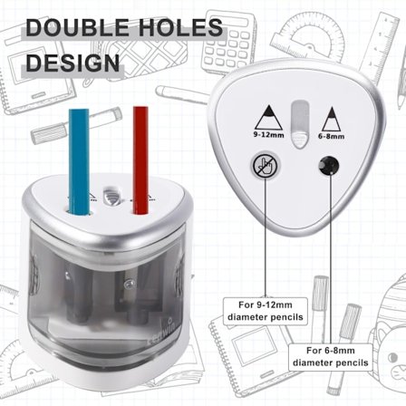 Elektrisk blyantspidser automatisk blyantskærer kompatibel børn voksne kunstnere
