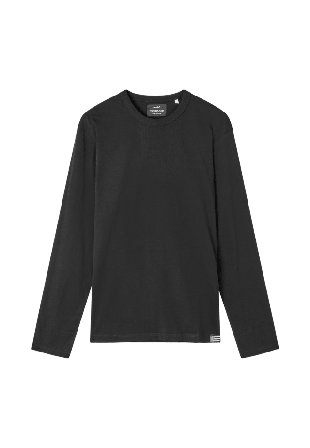 Mads Nørgaard Fine Jersey Thor Tee LS FAV T-shirts Herr Svart XXL