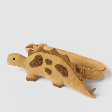 Tarranauhainen kirjonta mini keltainen dinosaurus vyölaukku lasten söpö eläin pieni laukku