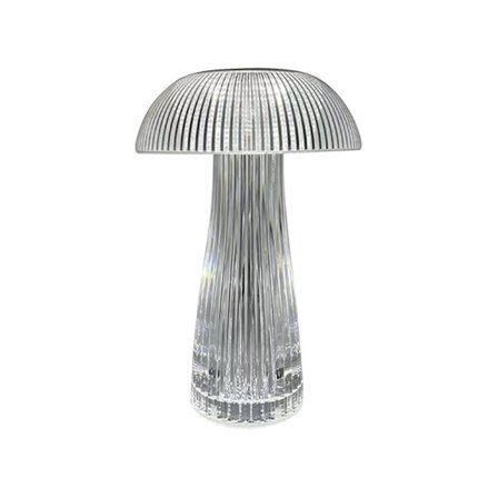 Transparent Nightlight Mushroom Lamp Bedside Jellyfish Lamp Atmosphere Decor Crystal Table Light Christmas Gift