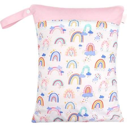 Våt badedraktpose, vanntett pose for våte klær til badetøy, glidelåslommer, gjenbrukbar vaskbar svømmeyogatreningspose