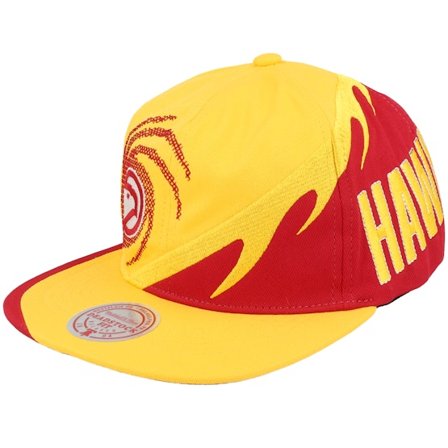 Mitchell & Ness - Atlanta Hawks Spiral Deadstock Yellow Snapback Snapback Yellow Cap - NBA @ Hatstore
