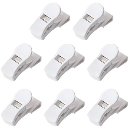 8 Kylskåpsdörrklämmor för sidodörr, matpåseorganisatör, hängklämmor, kompatibla med de flesta märken