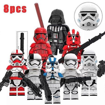 8 st/set Star Wars-figur, monterad mini-byggsten, actionfigurer, leksaker för barn, present [YATOY]