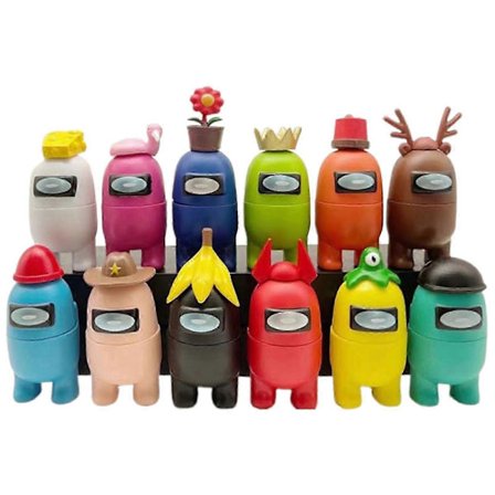 12 st Among Us Spelfigurer PVC Leksaksset 24x20x5cm Flerfärgad[YJD]