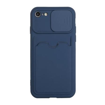 Iphone 7/8/se Skal Camshield Kortfack Mörk Blå