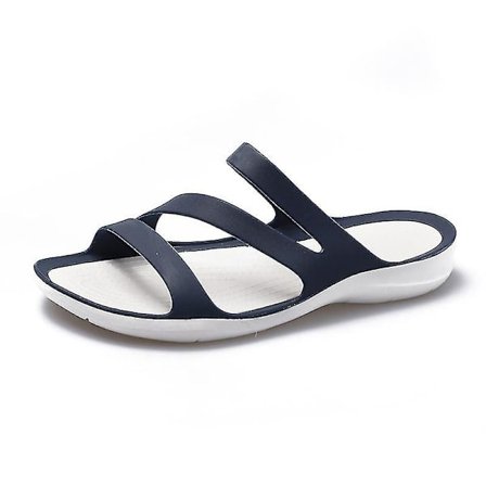 Dame flate sandaler, komfortable gåsandaler for damer, dame flate sandaler med plattform og åpen tå, sommerlige sandaler for stranden, dame flip-flops