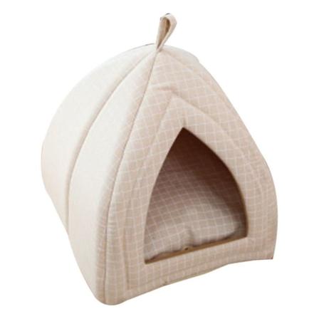 Kattesenge til huskatte, linned 2-i-1 beige linned + G5