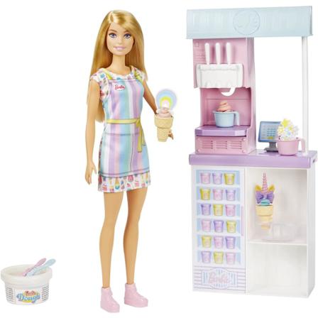 Barbie Glasskiosk - Glassparkslek, Docka, Glasstillverkning, G Mix Color