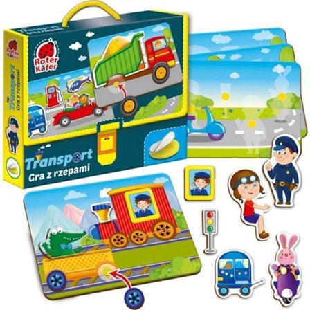 Lastbil Röd skalbagge Grå med knappar Transport