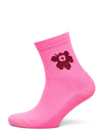 Puikea Unikko Short Lingerie Socks Regular Socks Lyserød Marimekko