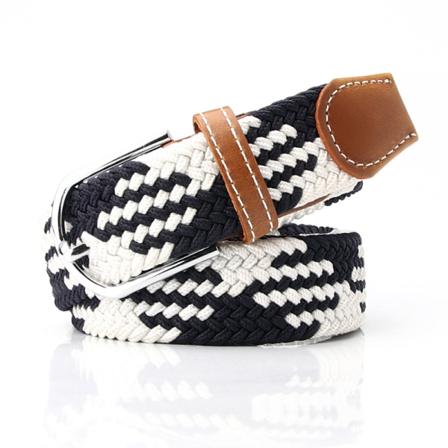 Motete stretch lerretsbelter for menn og kvinner, 20 farger black&white