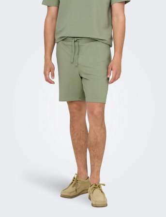 ONLY & SONS Onskian Life Reg Seersucker Shorts Noos - Green - XXL
