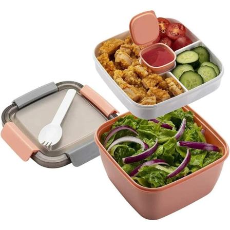 Lounaslaatikko ohuilla osastoilla Aikuisten/lasten lounaslaatikko Kestävä Bento-lounaslaatikko Salaattilounaslaatikko Mikroaaltouunilounaslaatikko 