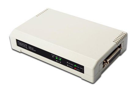 Digitus DN-13006-1 - skriverserver - USB 2.0 / parallell - 10/100 Ethernet