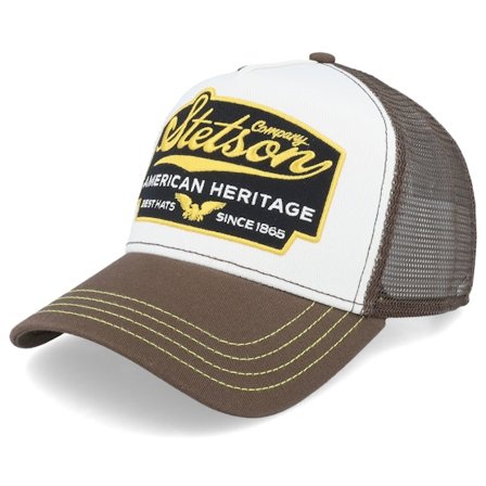 Stetson - Hnědý trucker Kšiltovka - American Heritage Brown/White Trucker @ Hatstore