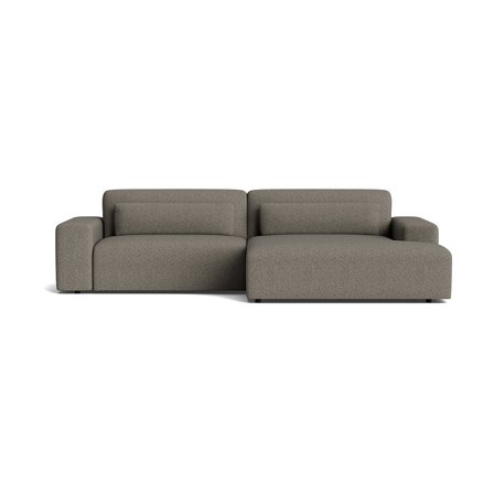 Messina XL Chaiselong Sofa, Højrevendt - Mito Grå - 302x171x80cm - Komfortabel Sofa med Nozag fjedre og Massive Ege Ben - Perfekt til afslapning