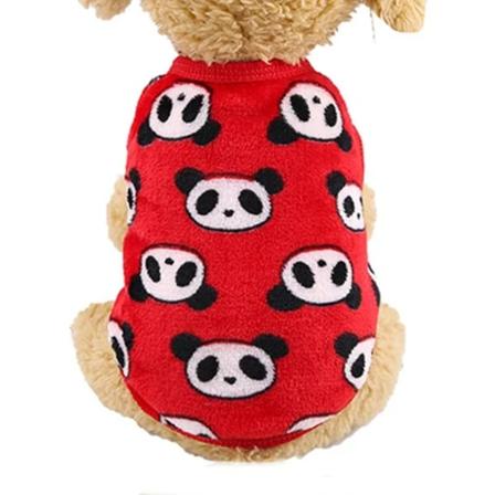 Tecknad fleece hundkläder för små hundar Jacka Jacka Vintervarma husdjurskläder för hundkläder Tröja Chihuahua kläder XXS Red Bear XS for 1.2-2 kg
