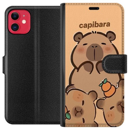 Kompatibelt Lommeboketui til Apple Apple iPhone 11 Capybara søt figur søt trendy samler