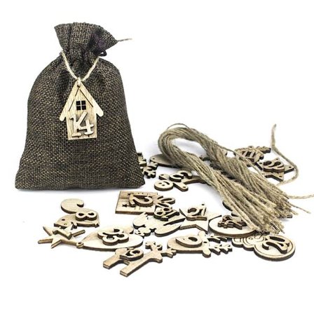 Juleadventskalenderposer Pynt 1-24 Tre Listi