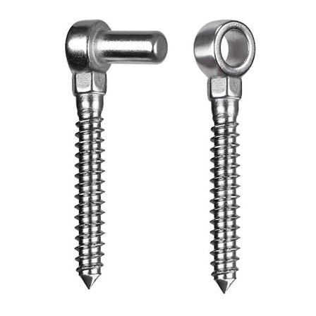 Rustfri Stål Tre Gjenget Bolt Hengsel Tre Gjerdeport Bolt Stolpe Gårdsport Maskinvare Tilbehør