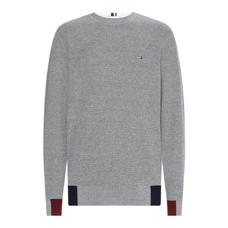 Tommy Hilfiger Round-neck Strik Grå, Herre Strik