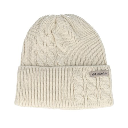 Columbia - Vit cuff Beanie - Agate Pass Cable Knit Beanie Chalk Cuff @ Hatstore