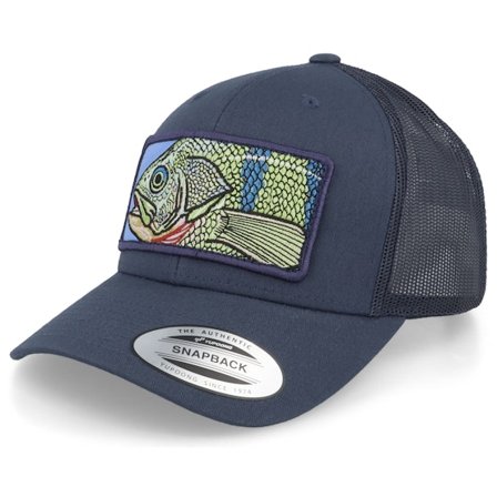 Skillfish - Blå trucker Caps - Big Perch Patch Retro Navy Trucker @ Hatstore