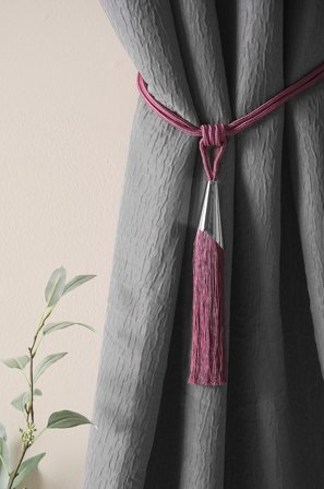 Jotex - Duskbånd 2-pk Mørk lilla - MARLA - Kjøp Gardinholdere hos Jotex