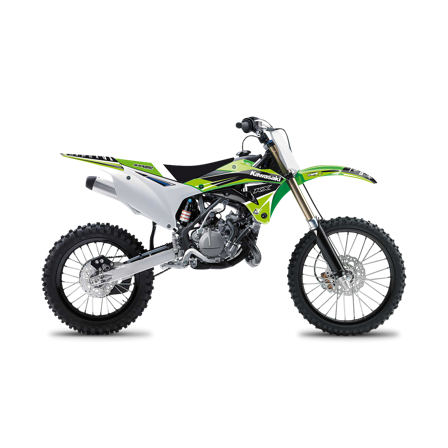 Kit Adesivi Completo Blackbird Dream 4 con Coprisella Verde-Nero-Bianco - Kawasaki KX 85 17-14 2014-2021