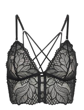 Bra Bralette Jasmine Lace Lingerie Bras & Tops Soft Bras Triangle Bras Musta Lindex
