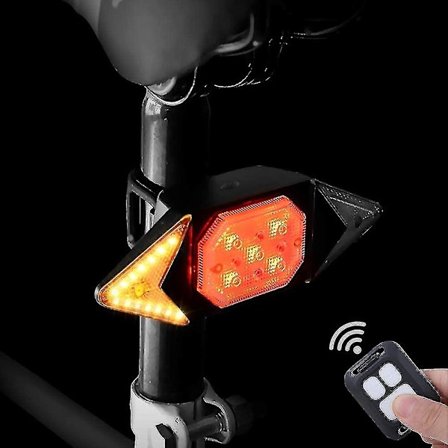 2024 Cykel Blinkers med Fjärrkontroll Trådlös Bakljus Blinkers Cykel Cykellampor Stro