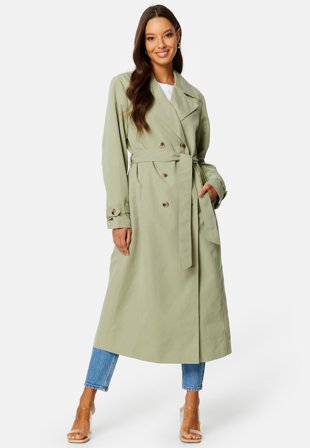 Pieces Taya LS Trenchcoat Tea Klær