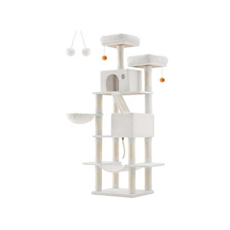 Rootz Cat Scratching Post Tree - Tree Tower - Scratcher Tower - Chipboard Building - 60cm x 50cm x 206cm