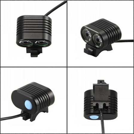 8000 Lumen Xm L2 Led Cykling Forlygte Cykel Hovedlys Sort