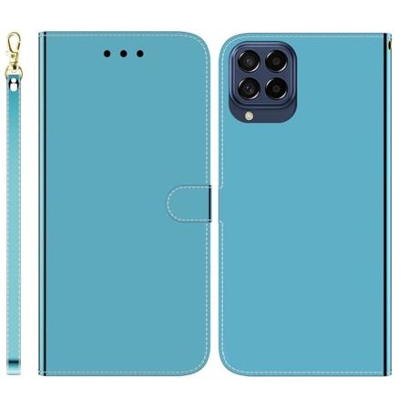 Mirror Samsung Galaxy M33 5G flip case - Sininen Blue
