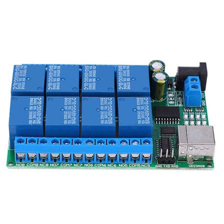UD23A08 USB Relæmodul 8 Kanal UART Seriel Port Motorstyringsmodul DC5V