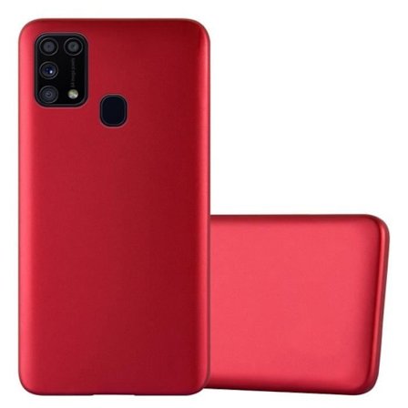 Fodral till Samsung Galaxy M31 Skal i METALLISK RÖD Fodral Skydd Silikon TPU Fodral matt